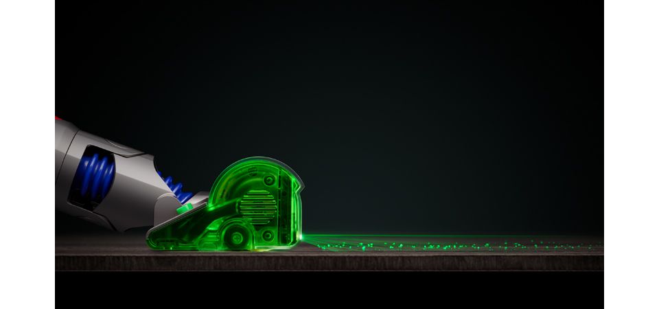Profilbild, das den Winkel des Lasers der Bodendüse zeigt