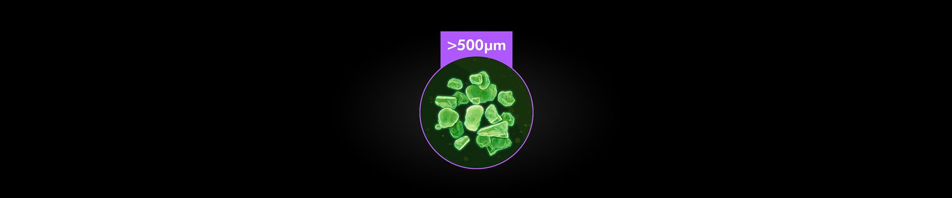 Partikler større end 500µm