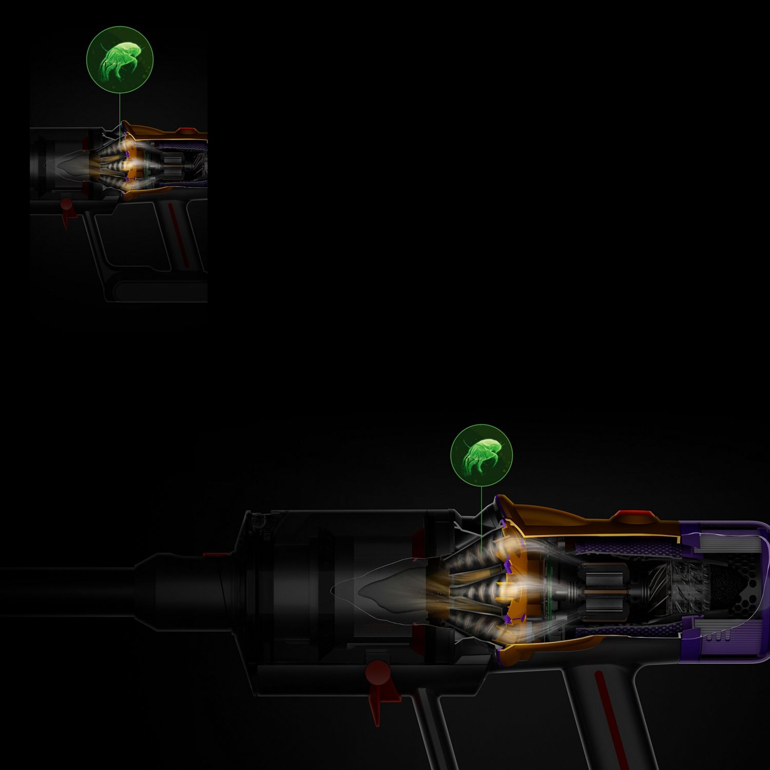Cutaway of powerful cyclones