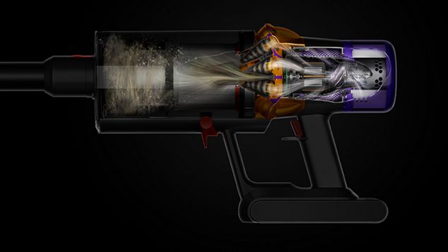 Schnittbild Dyson V15™ Filtrationssystem