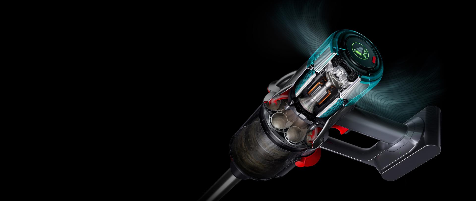 完整過濾系統的切面圖。