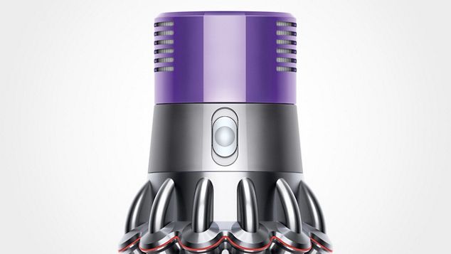 Primo piano delle tre modalità di potenza dell'aspirapolvere senza filo Dyson Cyclone V10 Absolute