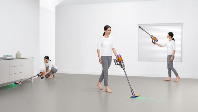 Vacuum cleaning in various places around the home
