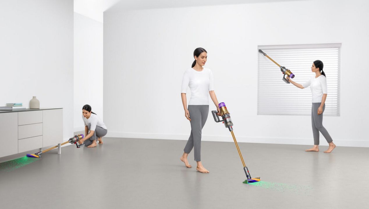 Vacuum cleaning in various places around the home