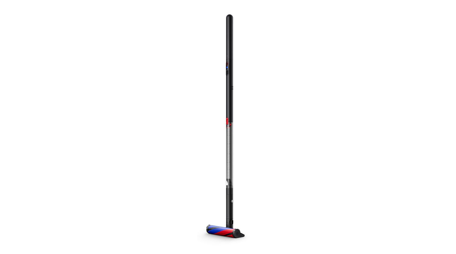 The Dyson PencilVac Fluffy cleaner seen from an angle.