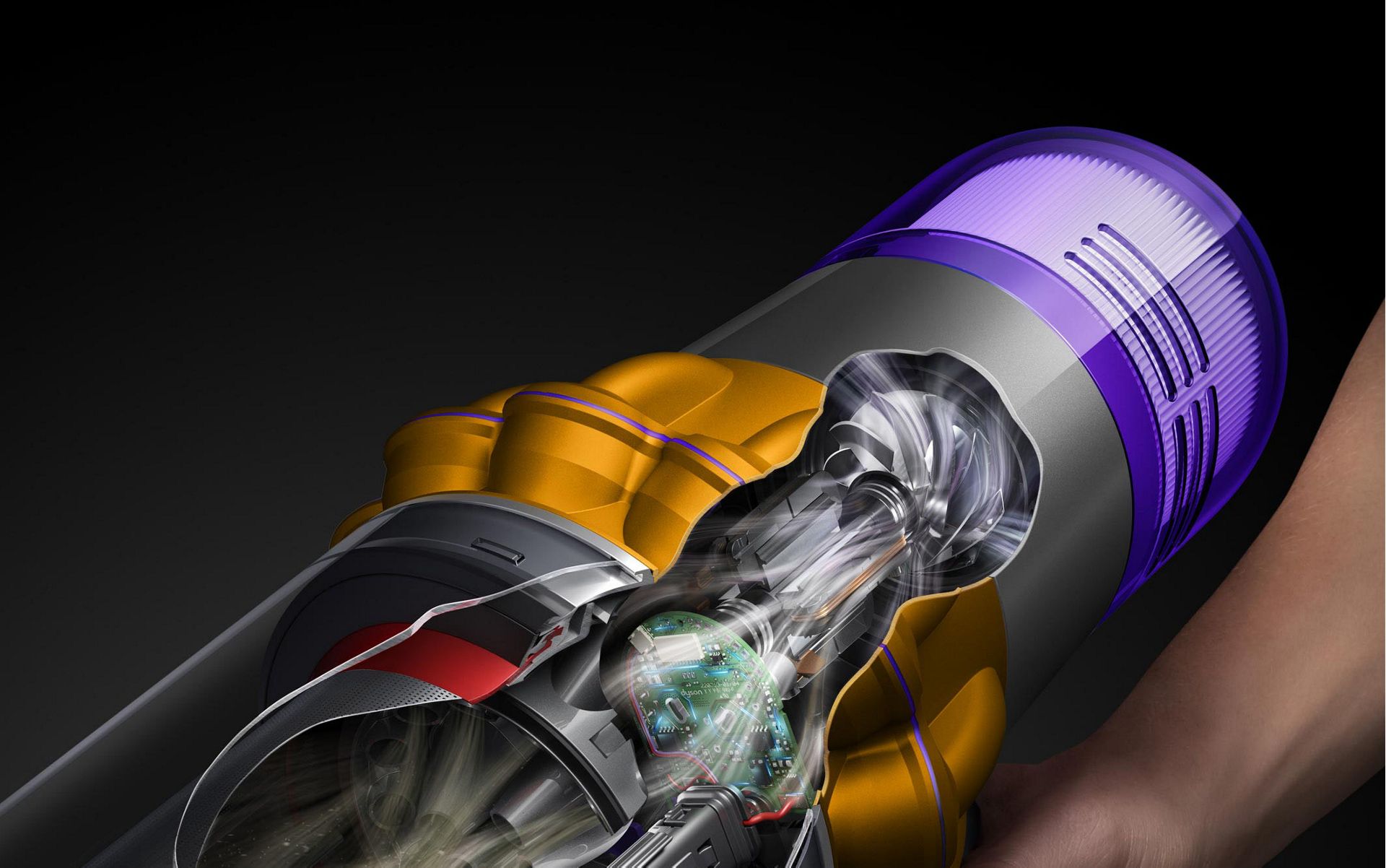 Schnittbild des Dyson Hyperdymium Motors