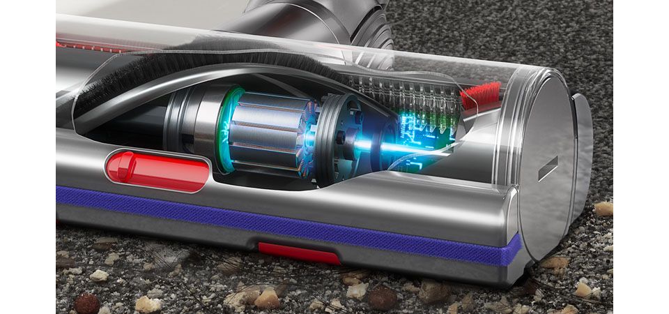 Dyson cleaner head motor and de-tangling comb