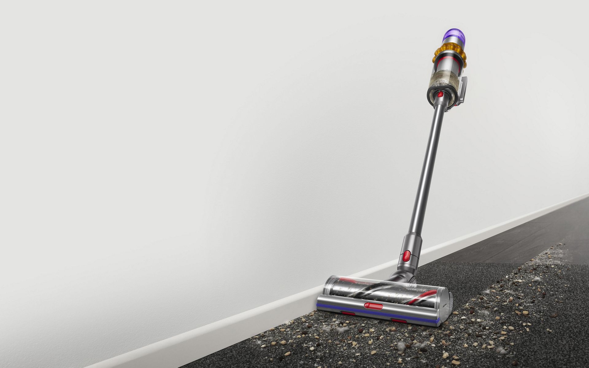 Torque-Drive-Bodendüse mit Technologie zum Schutz vor verfangenen Haaren reinigt auf Hartboden und Teppich