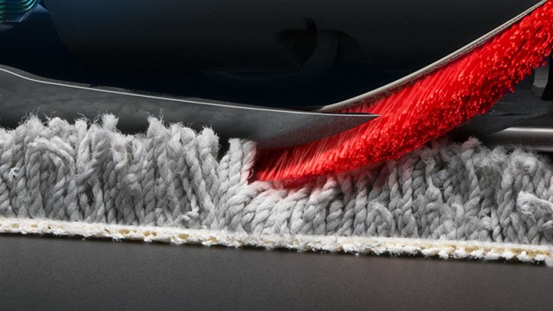 Dyson brush bar with stiff nylon bristles