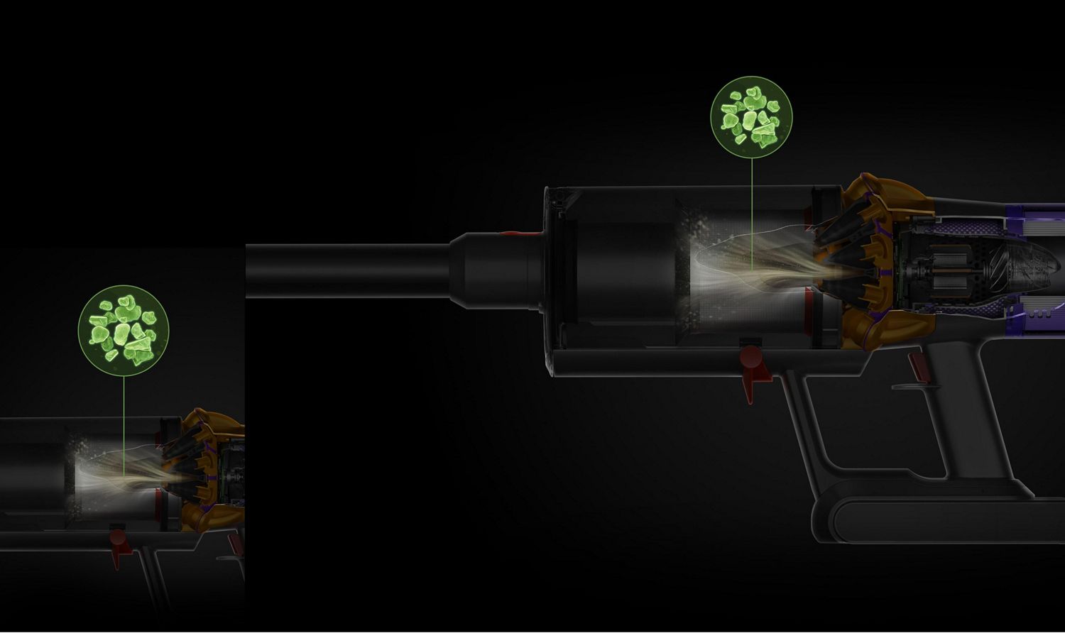 Querschnitt Edelstahfilter Staubsauger Dyson V15™