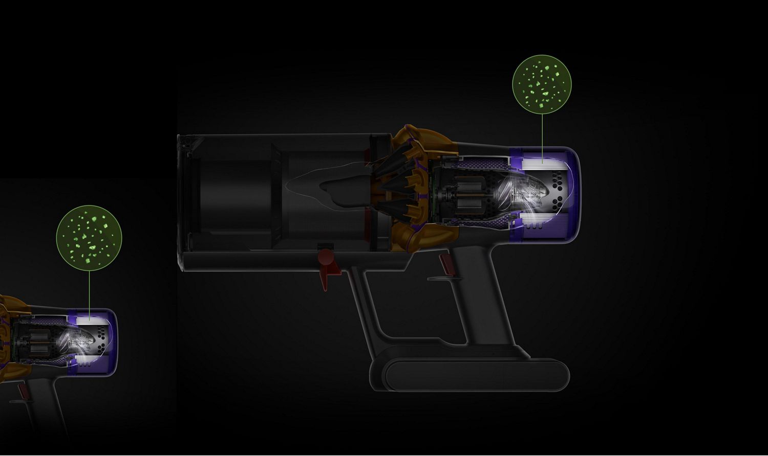 Querschnitt Nachmotorfilter Staubsauger Dyson V15™