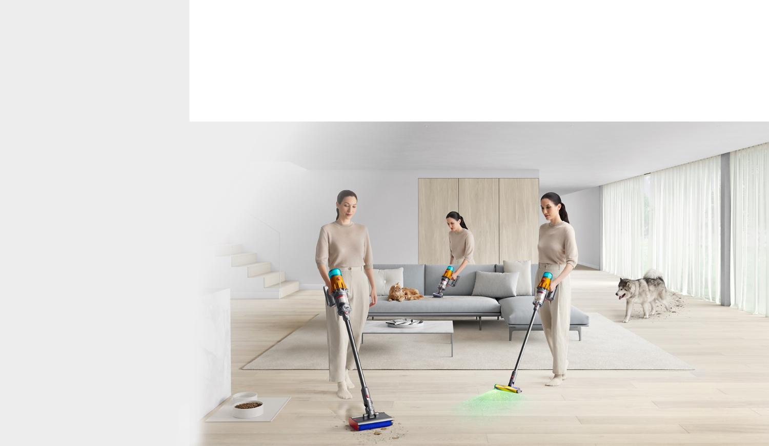 Dyson V12s Detect Slim Submarine1台で、掃除機がけも水拭きも可能