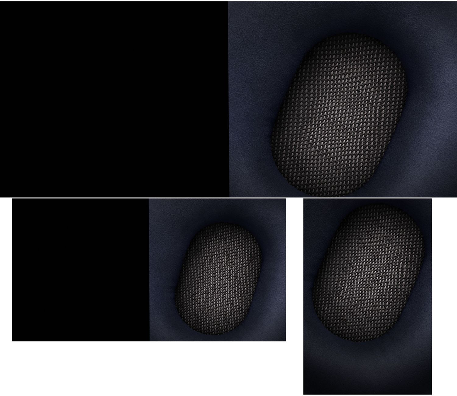 イヤーカップ内のオープンセルアコースティックフォームの超拡大画像。 