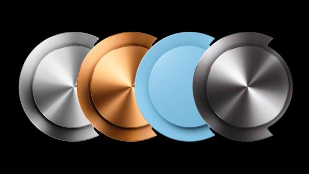 Several Dyson OnTrac outer caps in different colours.