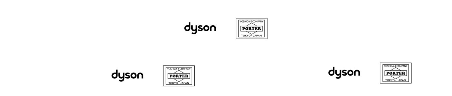 ダイソンとPORTERのロゴ。