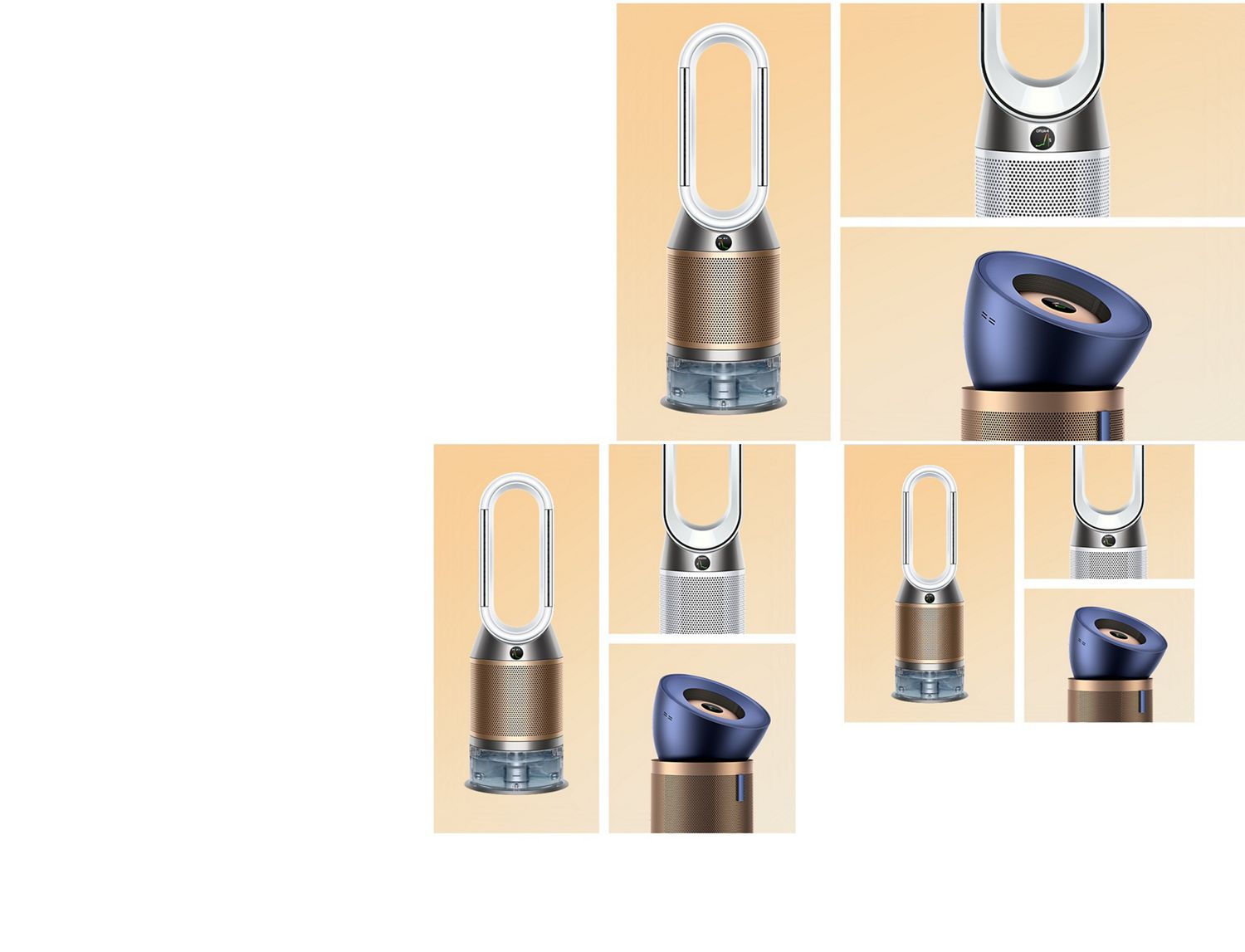 A range of Dyson fans and purifiers.