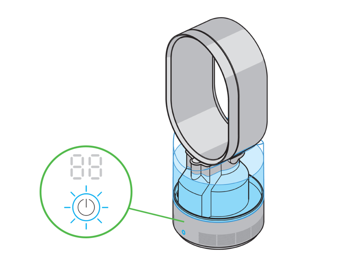 humidifier blue light flashing patterns diagram