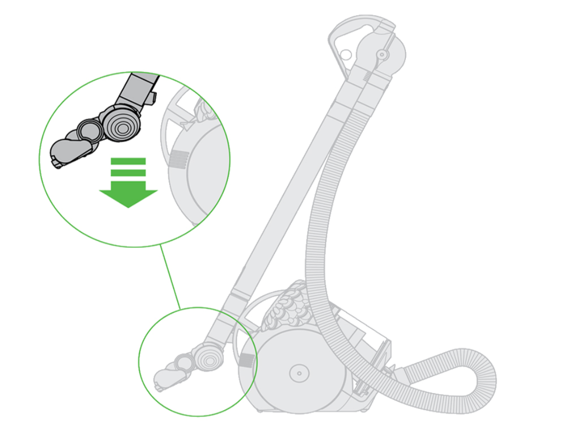 Dyson Big Ball vacuum storage position diagram
