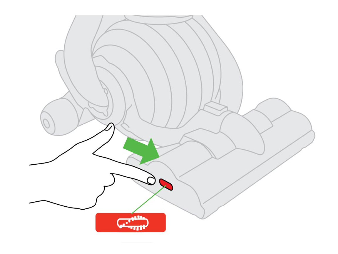 Dyson DC24 red reset button location