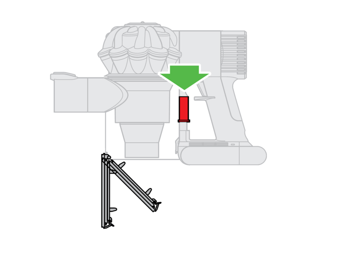 Dyson DC58 dust bin release mechanism diagram
