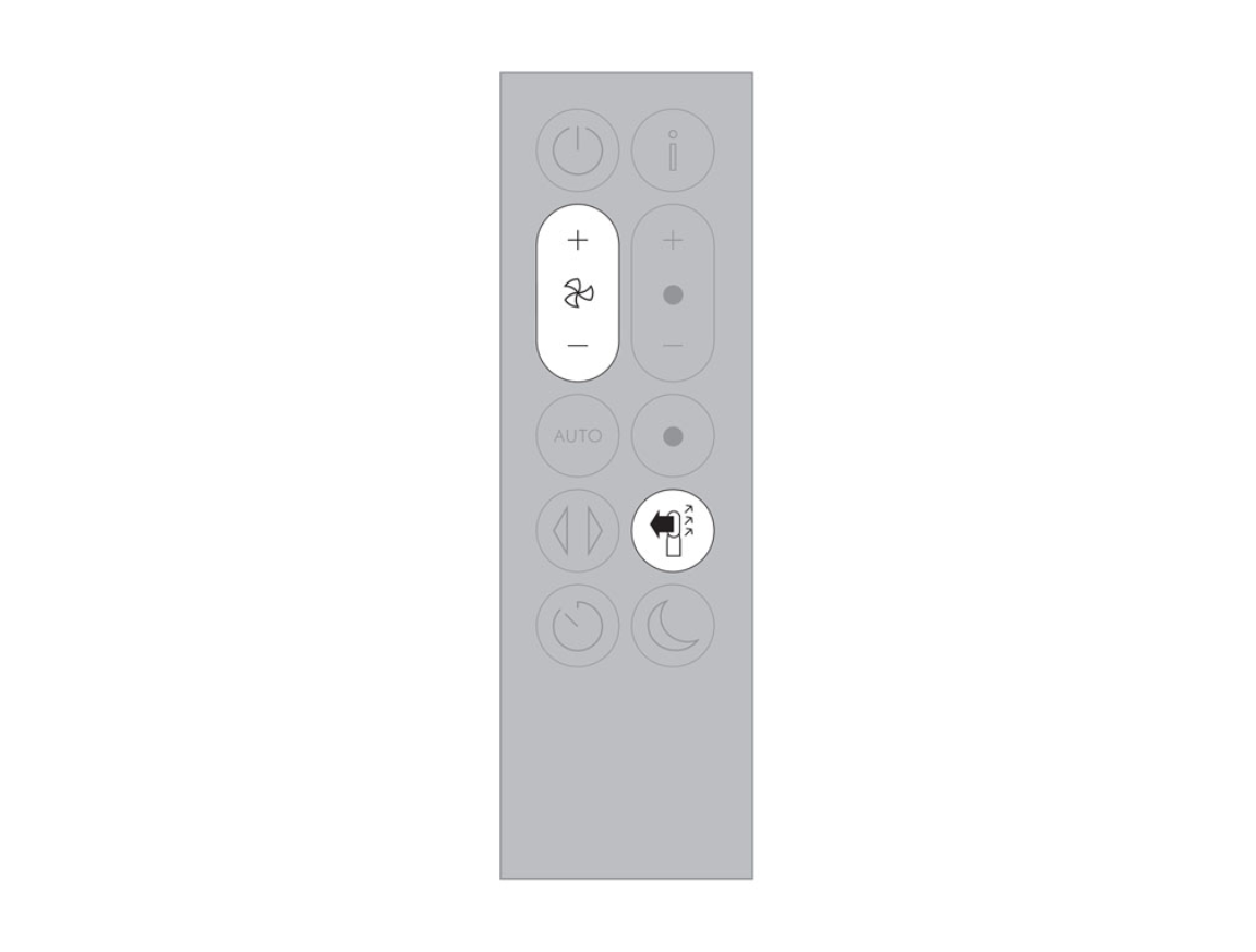 Dyson HP series purifier heat mode settings remote