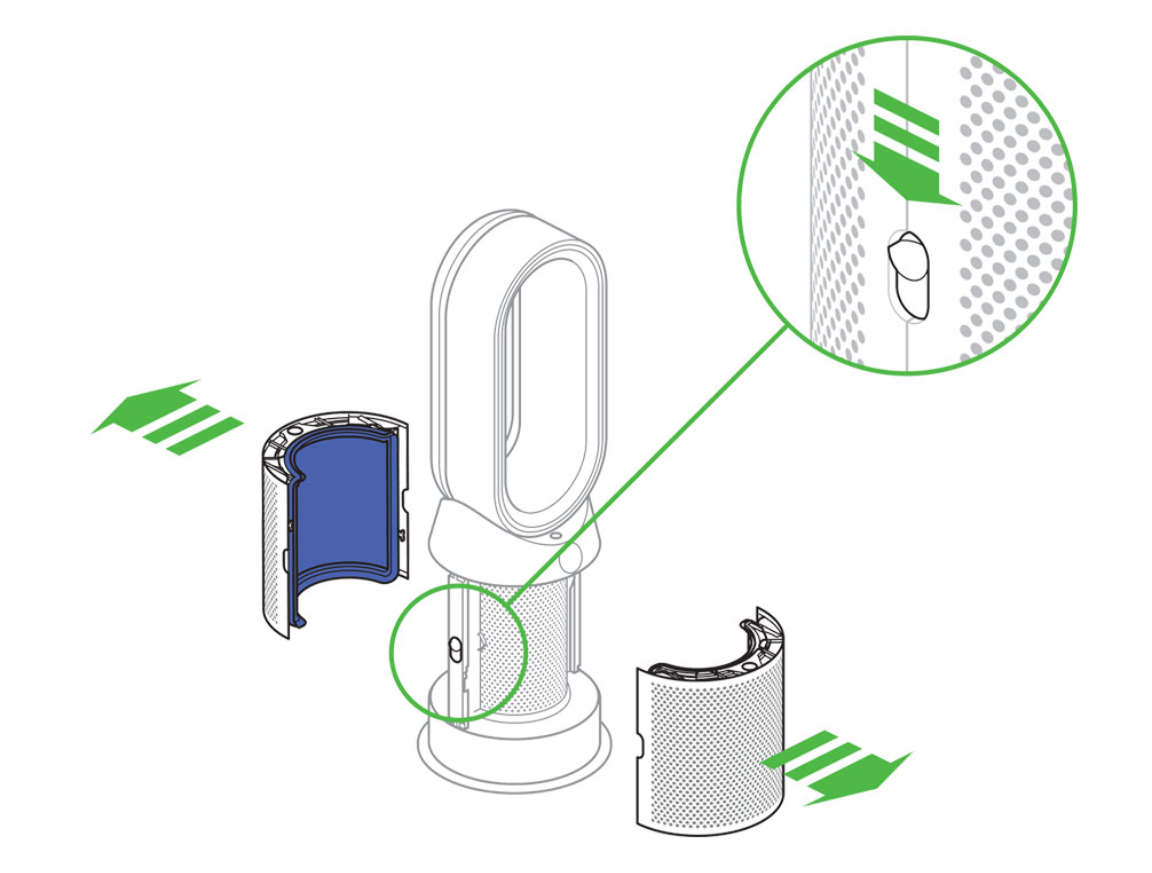 Dyson air purifier exploded view diagram