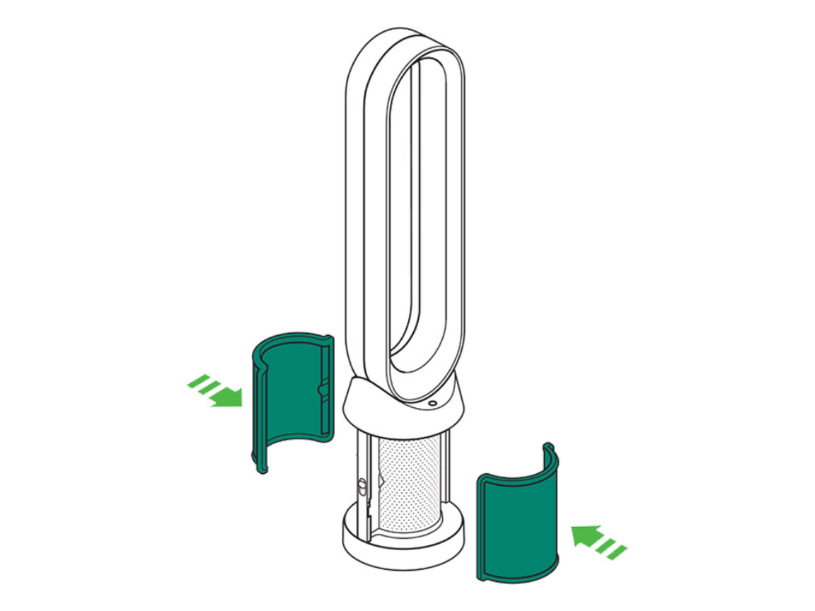 Dyson air purifier correct lifting technique base grip