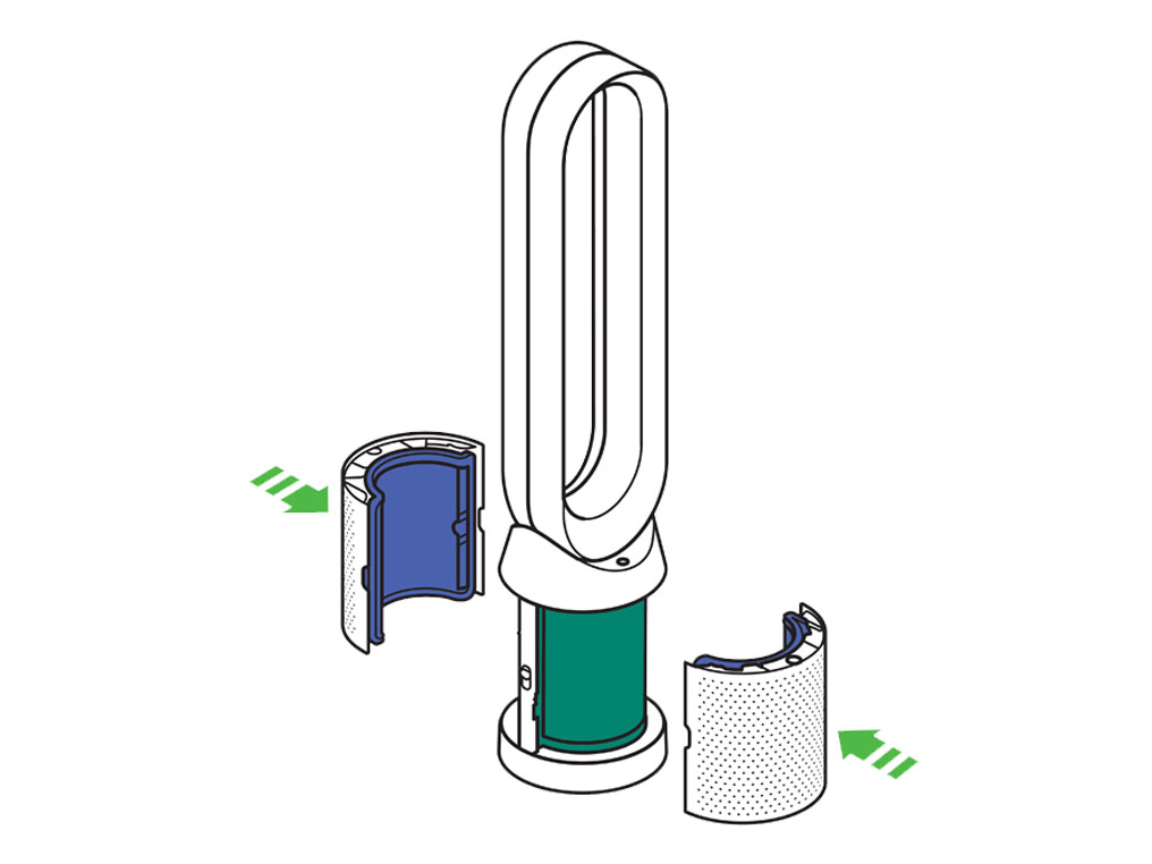 Dyson TP04 filter replacement diagram