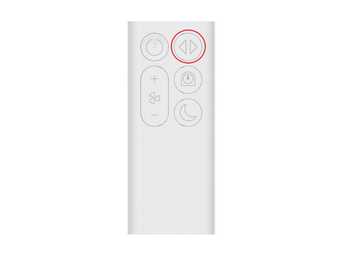 Dyson Cool fan remote control oscillation button