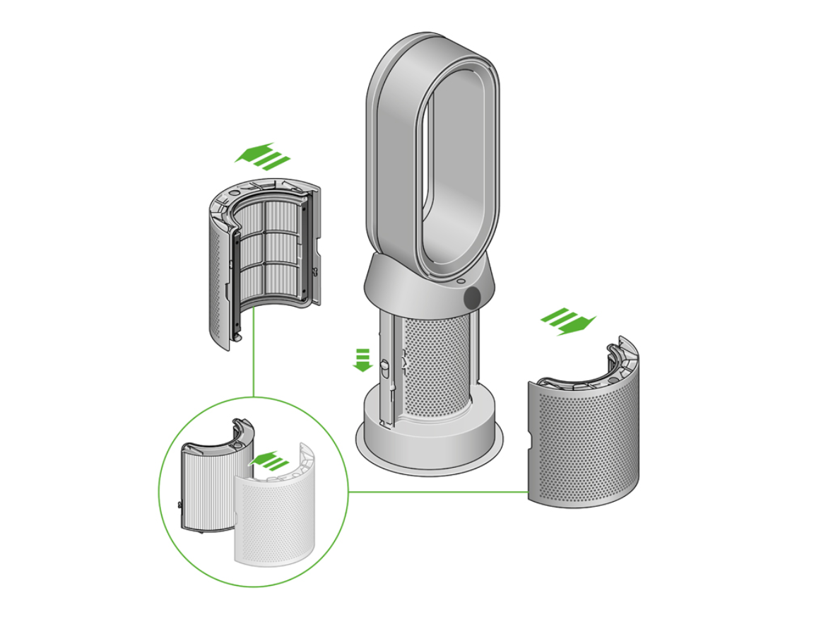 Dyson Hot+Cool filter replacement tutorial