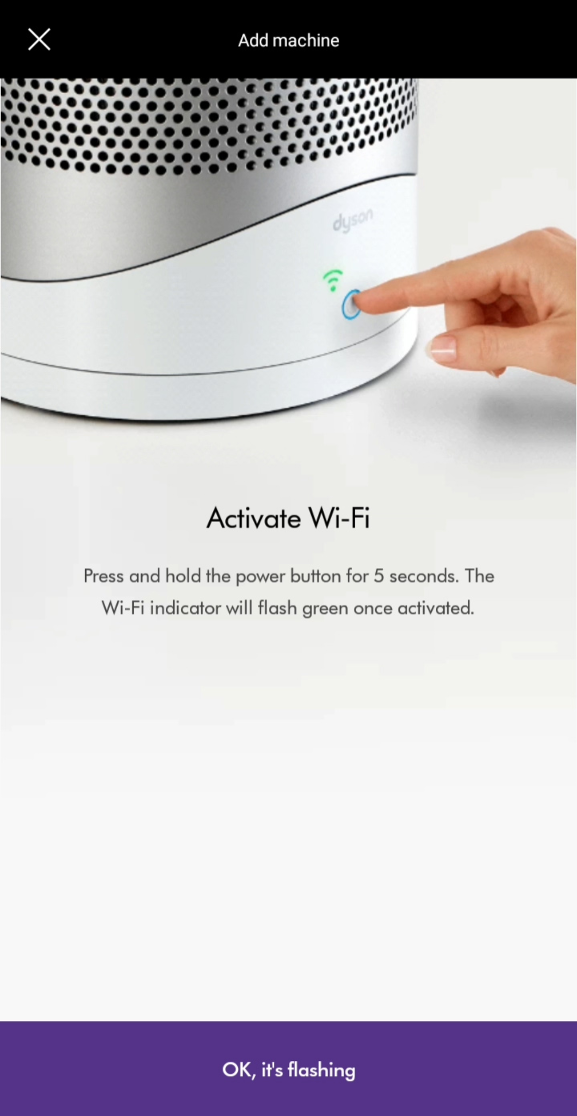 Dyson air purifier wifi indicator patterns chart