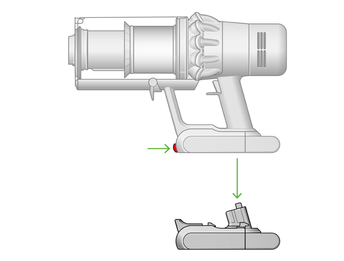 Dyson V15 Detect battery pack model number location