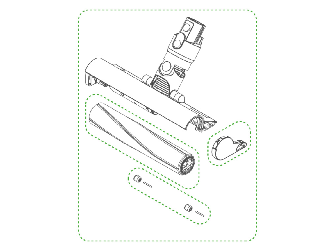 Dyson V15 fluffy head disassembly diagram