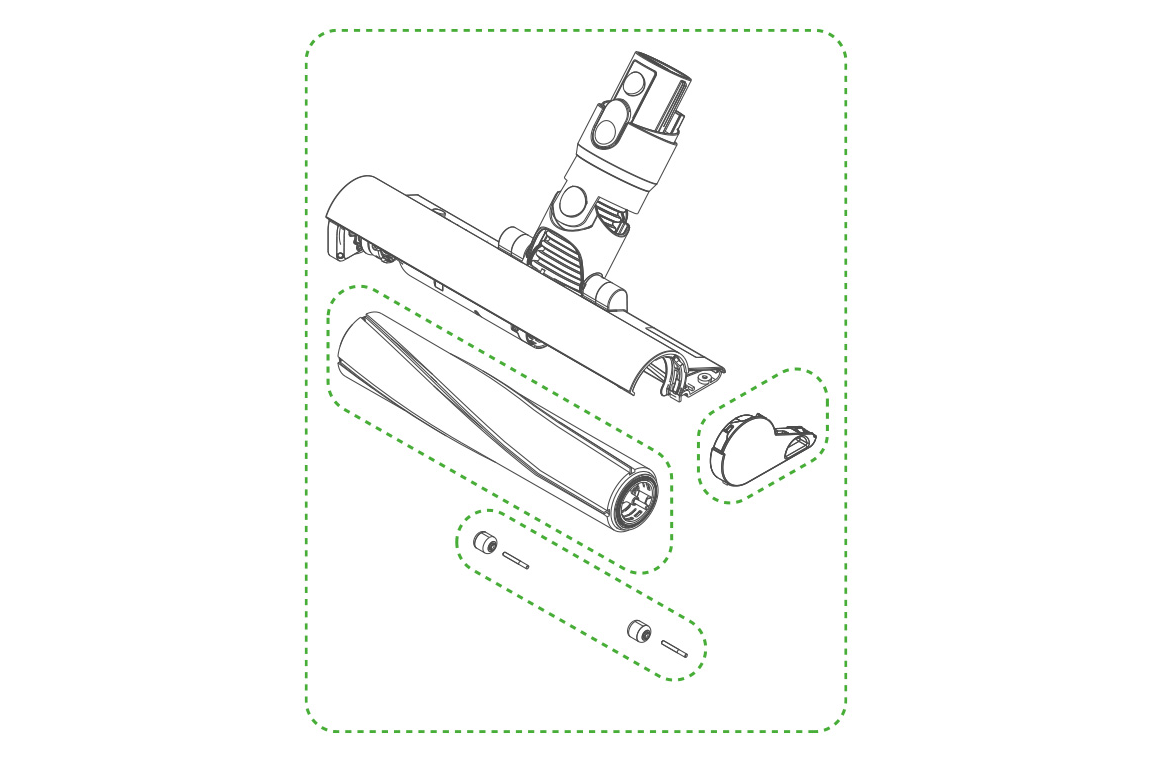 Dyson V15 fluffy head disassembly diagram