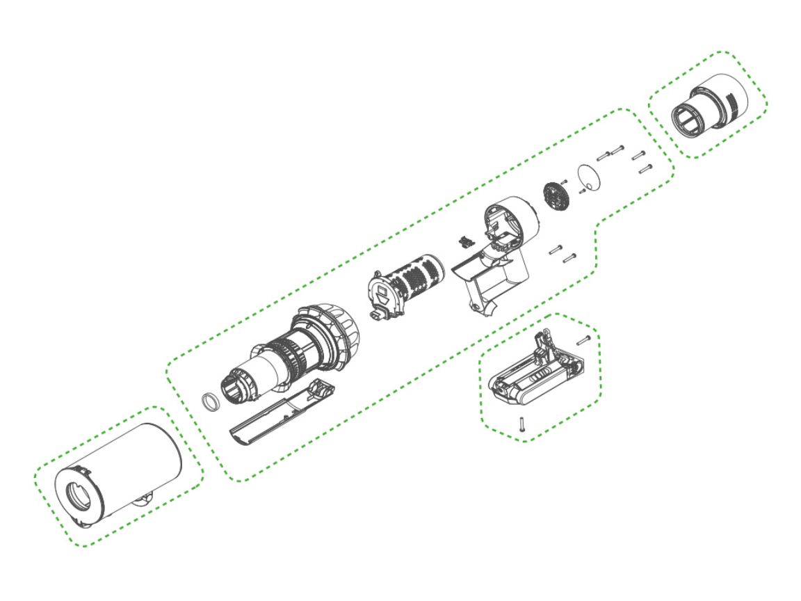 Dyson V11 Torque Drive repair steps diagram