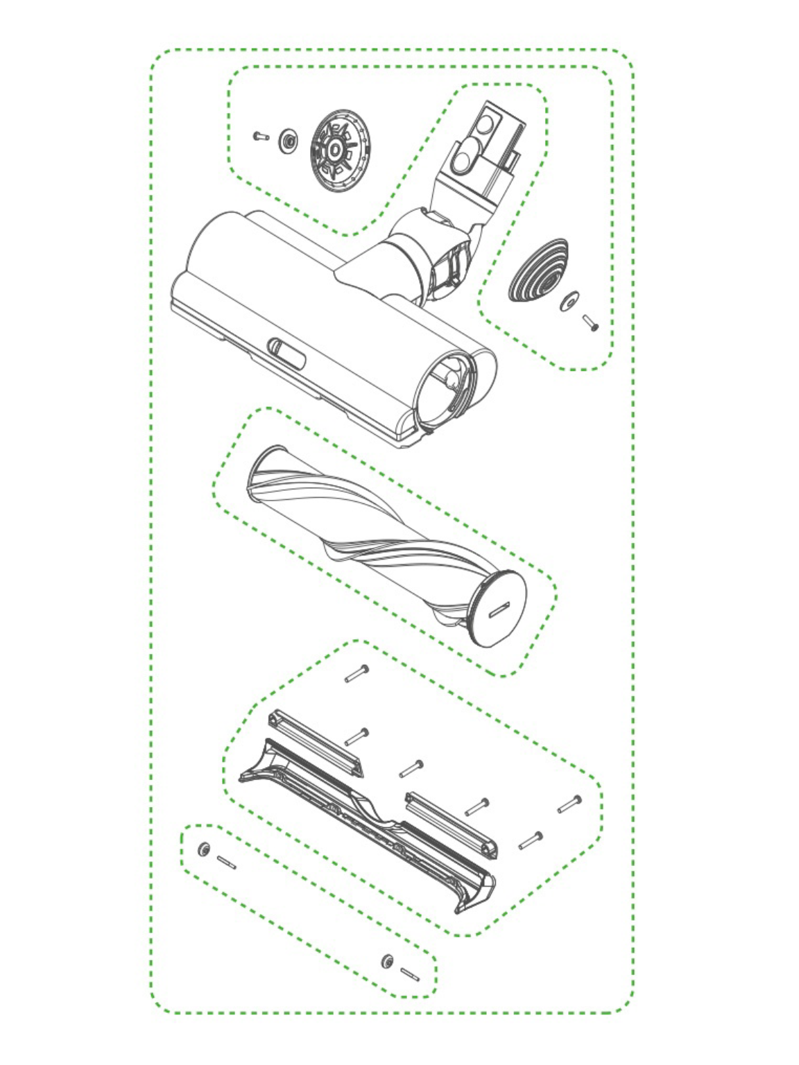 Dyson V11 power head diagnostic flowchart