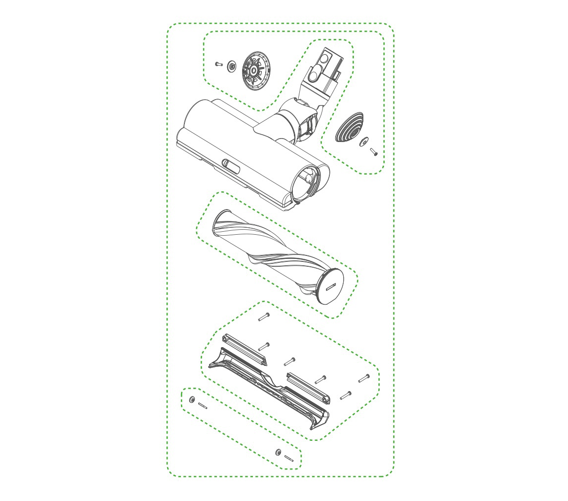 Dyson V11 power head diagnostic flowchart