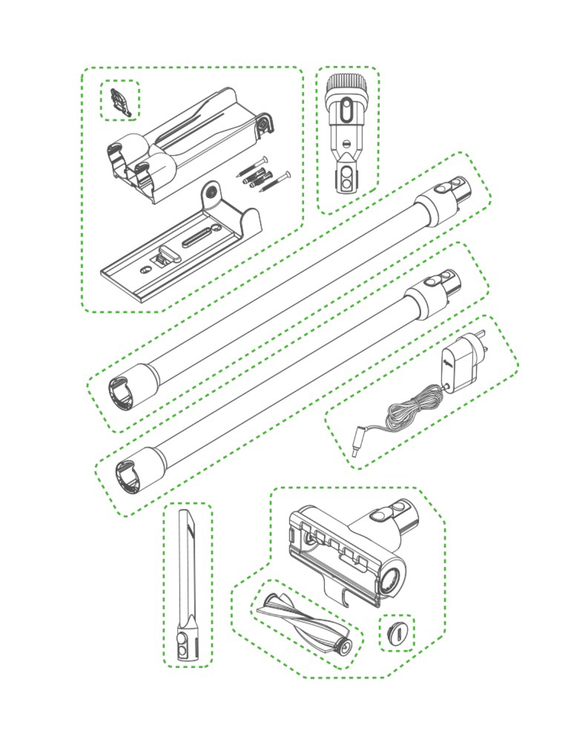 Dyson V11 charger locking mechanism diagram