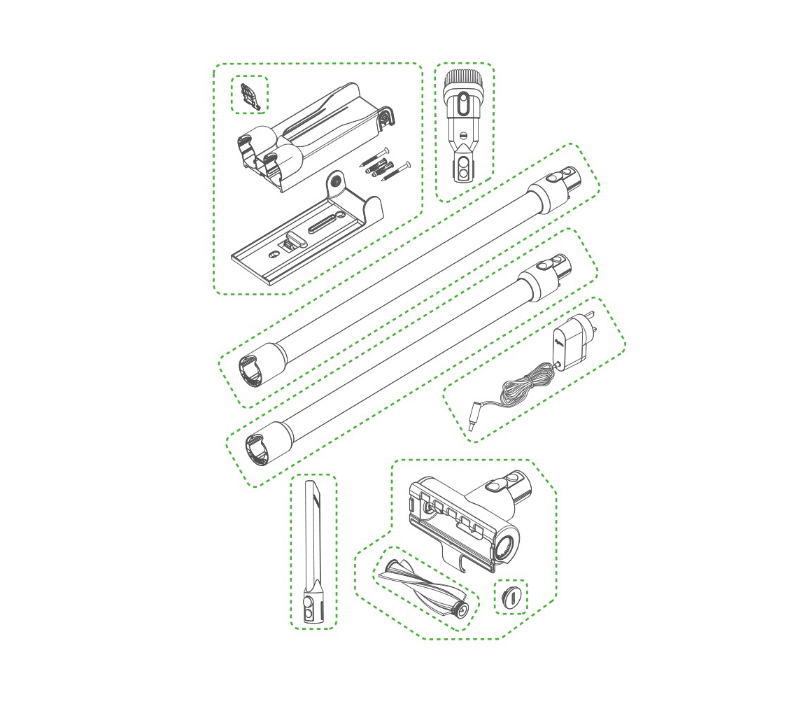 Dyson V11 charger locking mechanism diagram