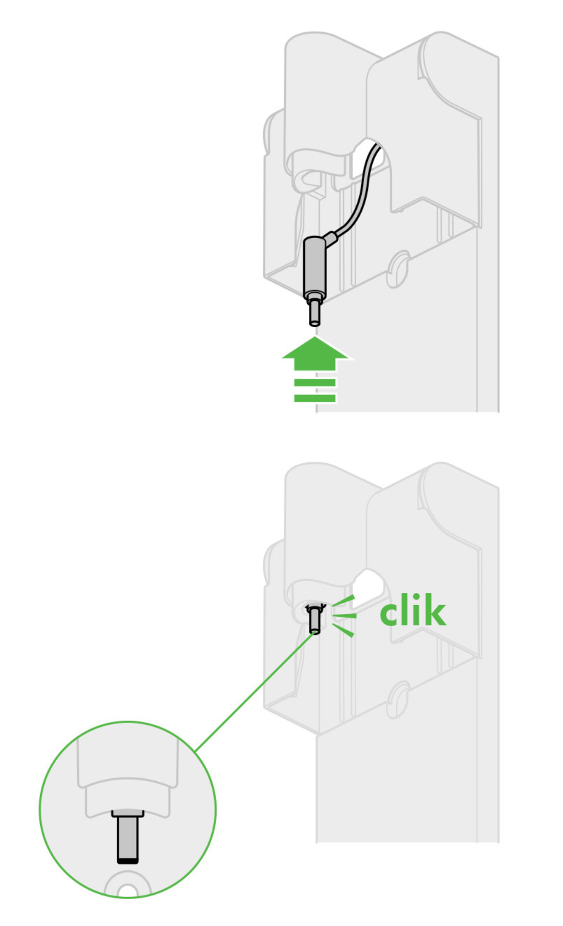 Dyson wall mount charging contact points diagram
