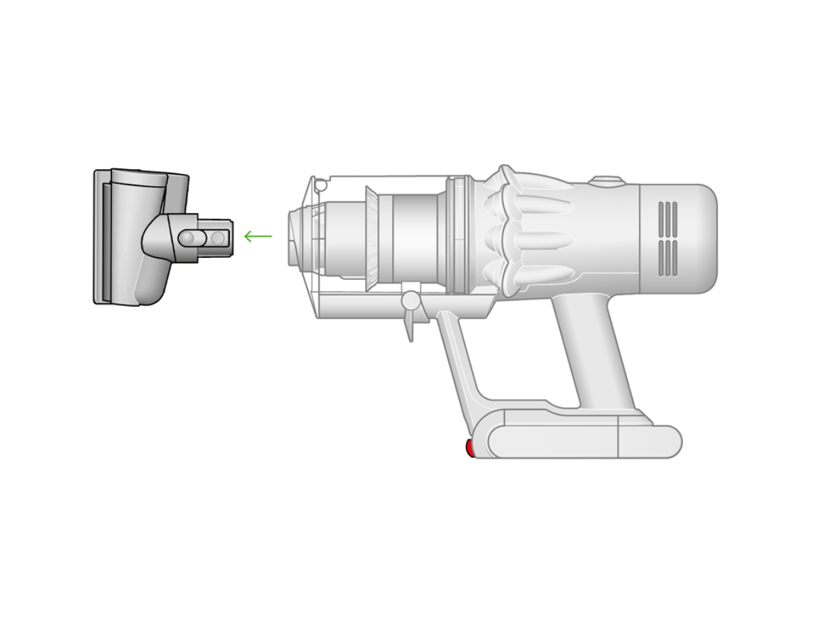 Dyson V11 brush bar cover removal screw location