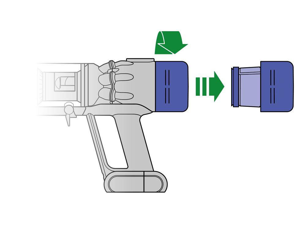 Dyson shop filter light