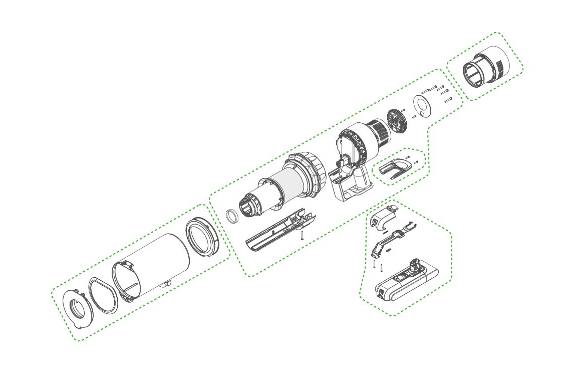 Dyson Gen5detect sensor locations diagram