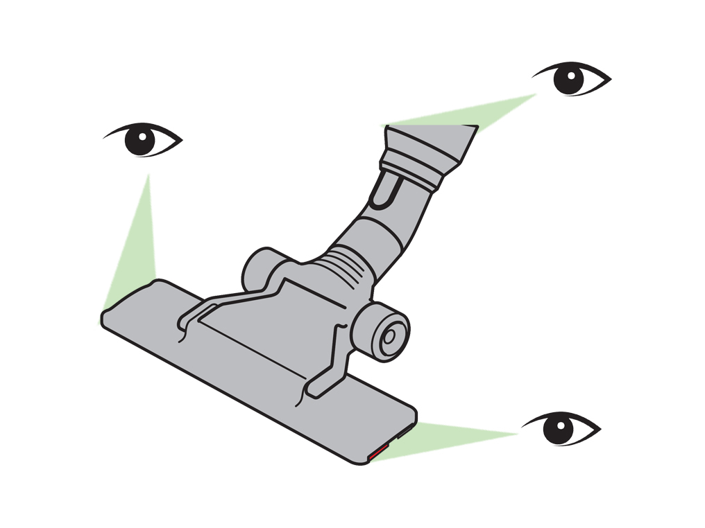 Como verificar a existência de obstruções na escova do aspirador cilíndrico Dyson DC22.