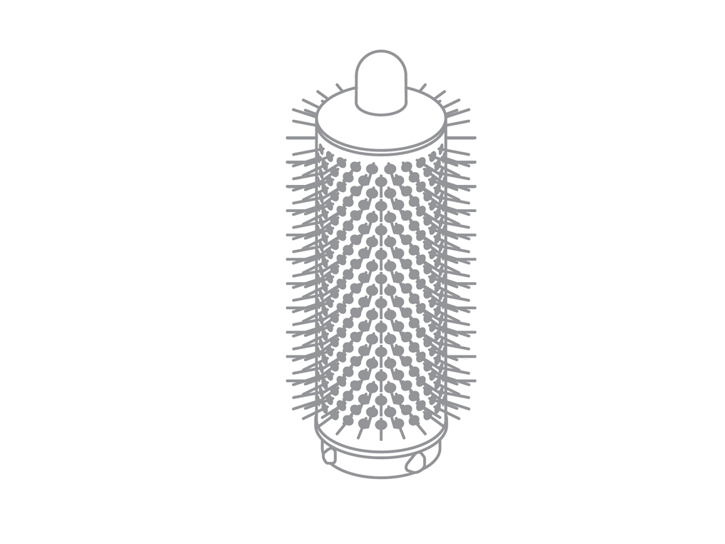 Embout de brosse volumisante du rouleau Dyson Airwrap.