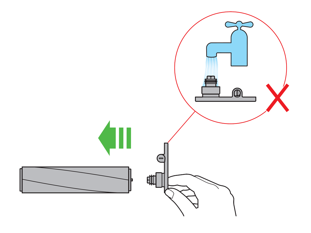 How to attach the end cap to the brush bar, ensuring you do not wash it before reattachment.