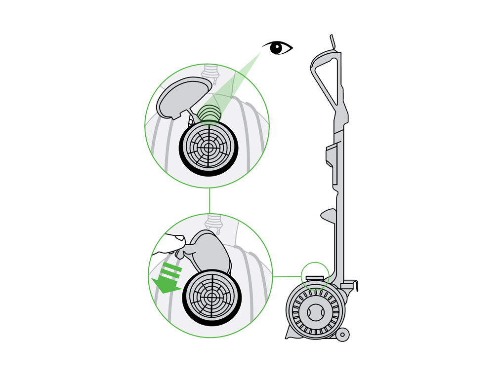 L’image montre une inspection du clapet de la vanne de transition.