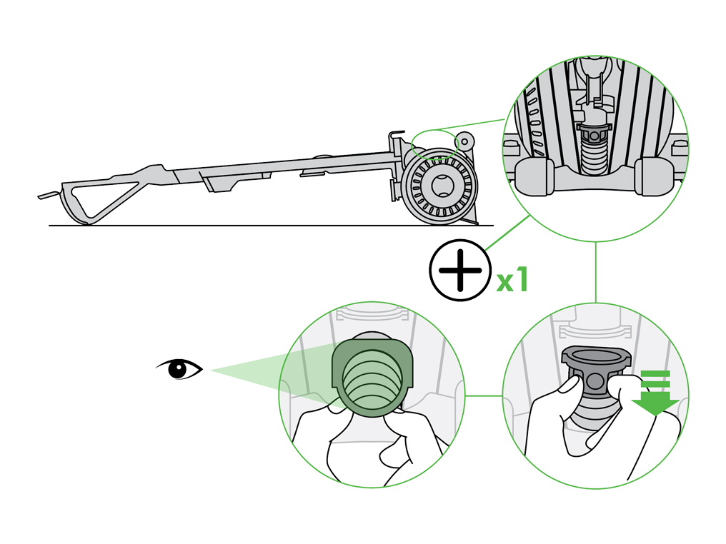 L’image montre le tuyau interne en train d’être vérifié.