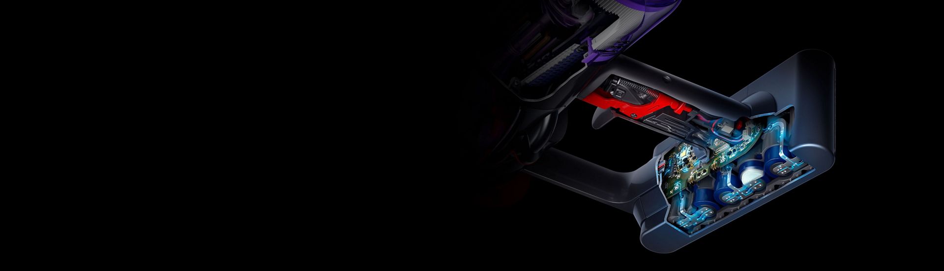  X-ray image of a Dyson V11 battery.