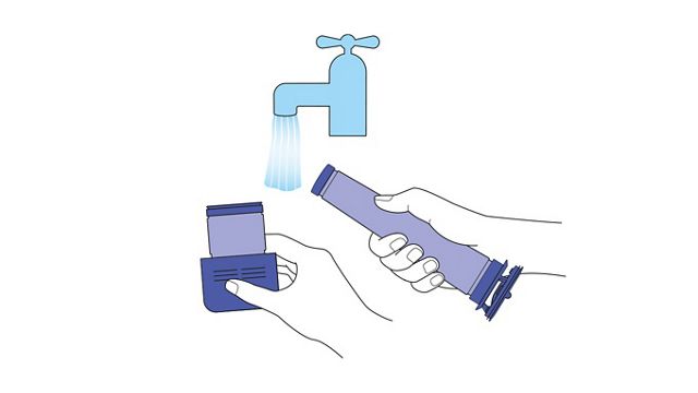 Dyson unité de filtre (cartouche) filtre lavable bleu aspirateur balai sans  fil 97001303, 970013-03
